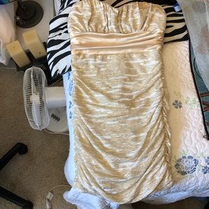 White and Gold tight dress